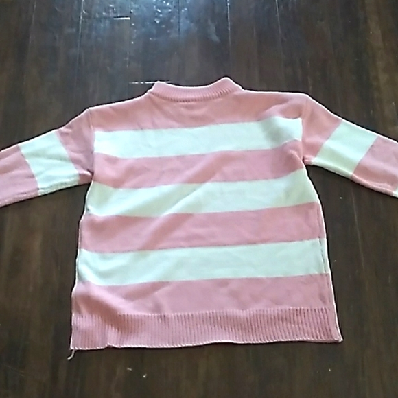 Woman's Kawaii Striped Pullover Sweater. - Picture 3 of 3